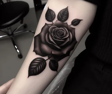 black rose tattoo