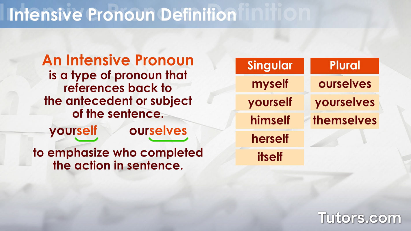 intensive pronoun